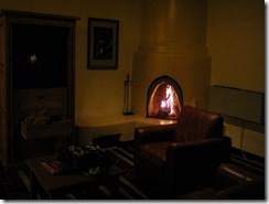 kiva fireplace inside my suite